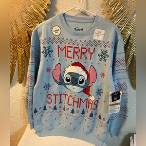 Disney Stitch Christmas Light Up Swearshirt Medium